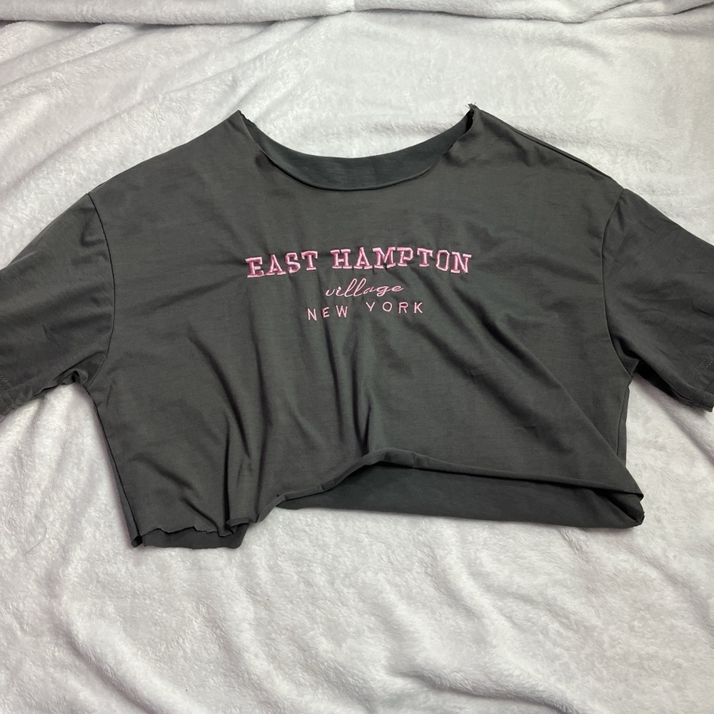 East Hampton Gray Crop Top